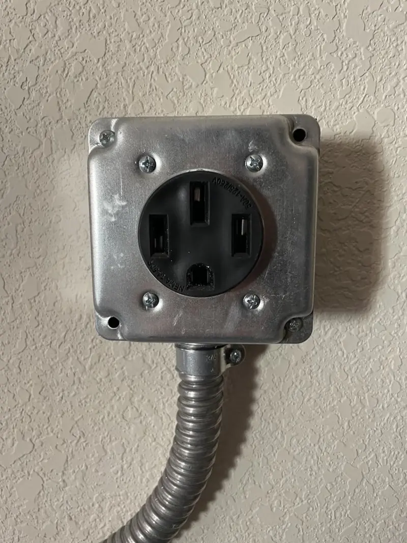 NEMA 14-50 outlet installed for Electrical Panel Upgrade in Colusa
